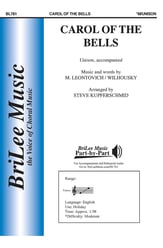 Carol of the Bells Unison choral sheet music cover